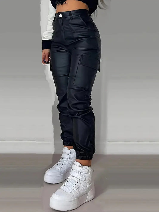 Coco | Luxe Leather Cargo Pants