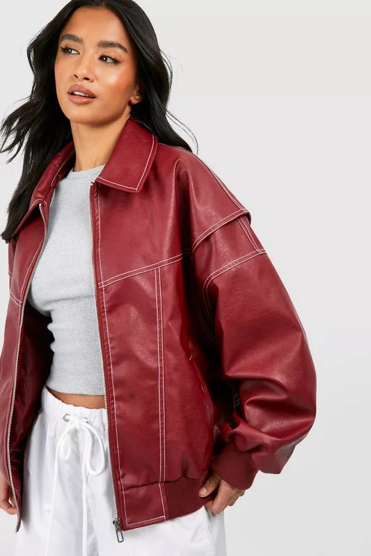 Chloé | Oversized Leather Jacket